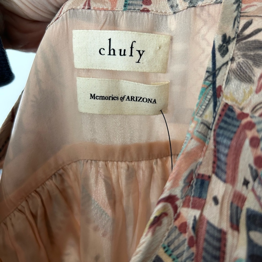 Chufy Asymmetrical Tie Front Blouse Memories of Arizona - Picture 4 of 5